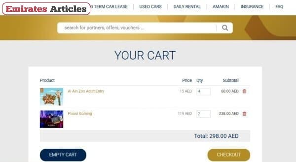 Fazaa Card Discount List