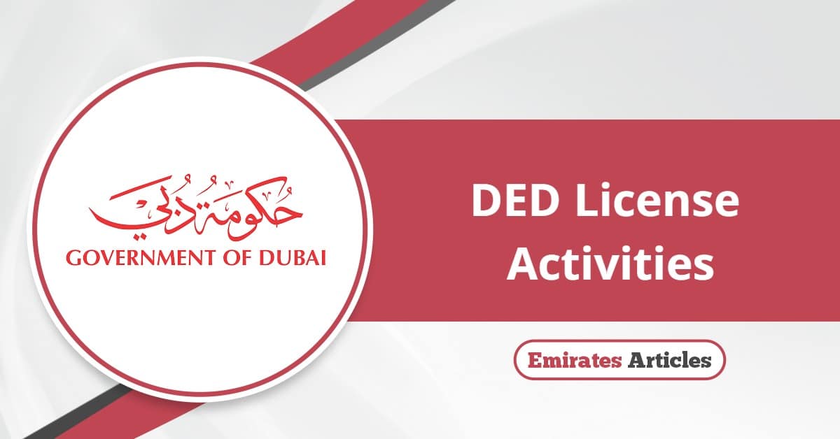 DED License Activities List in UAE 2025