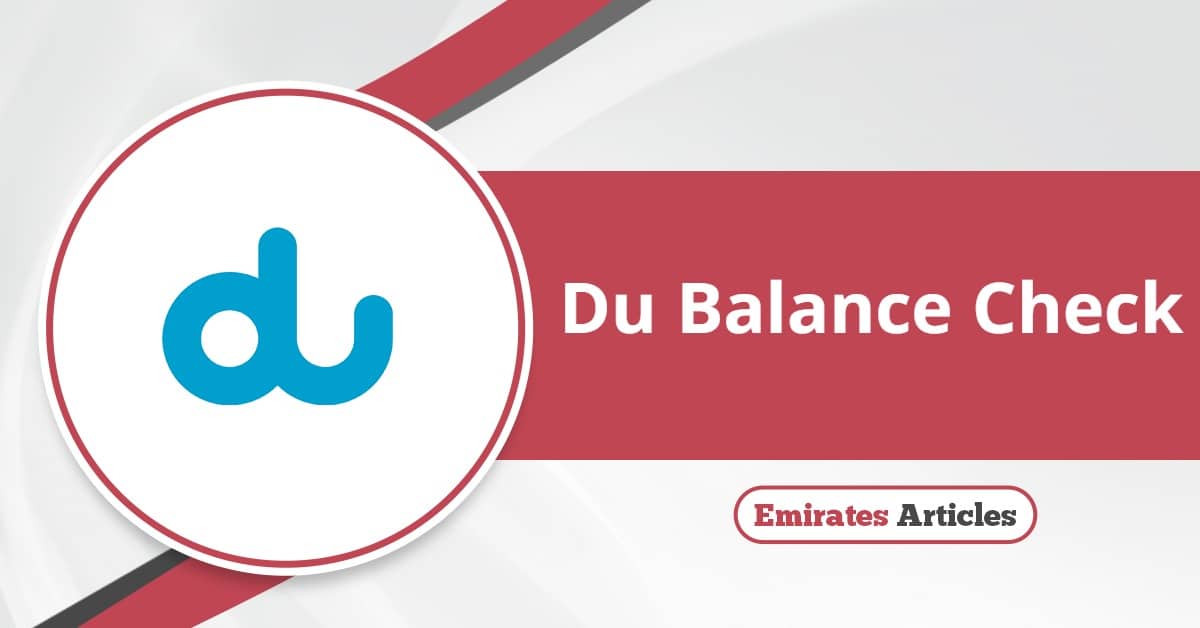 Du Balance Check for Instant Inquiry