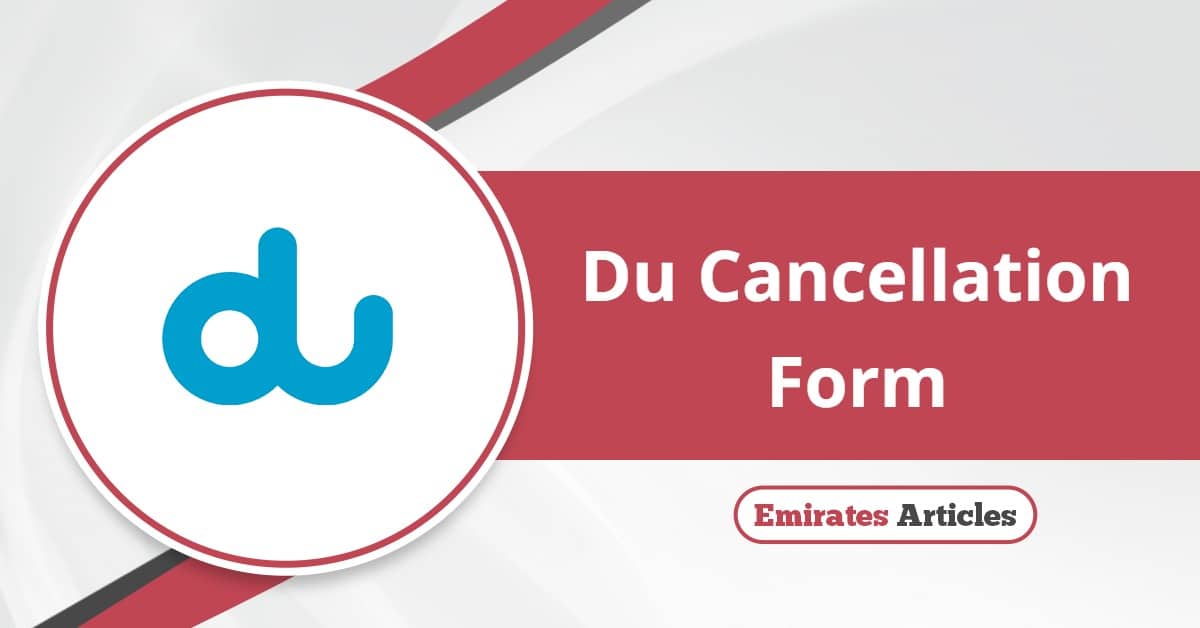 Du Cancellation Form 2025