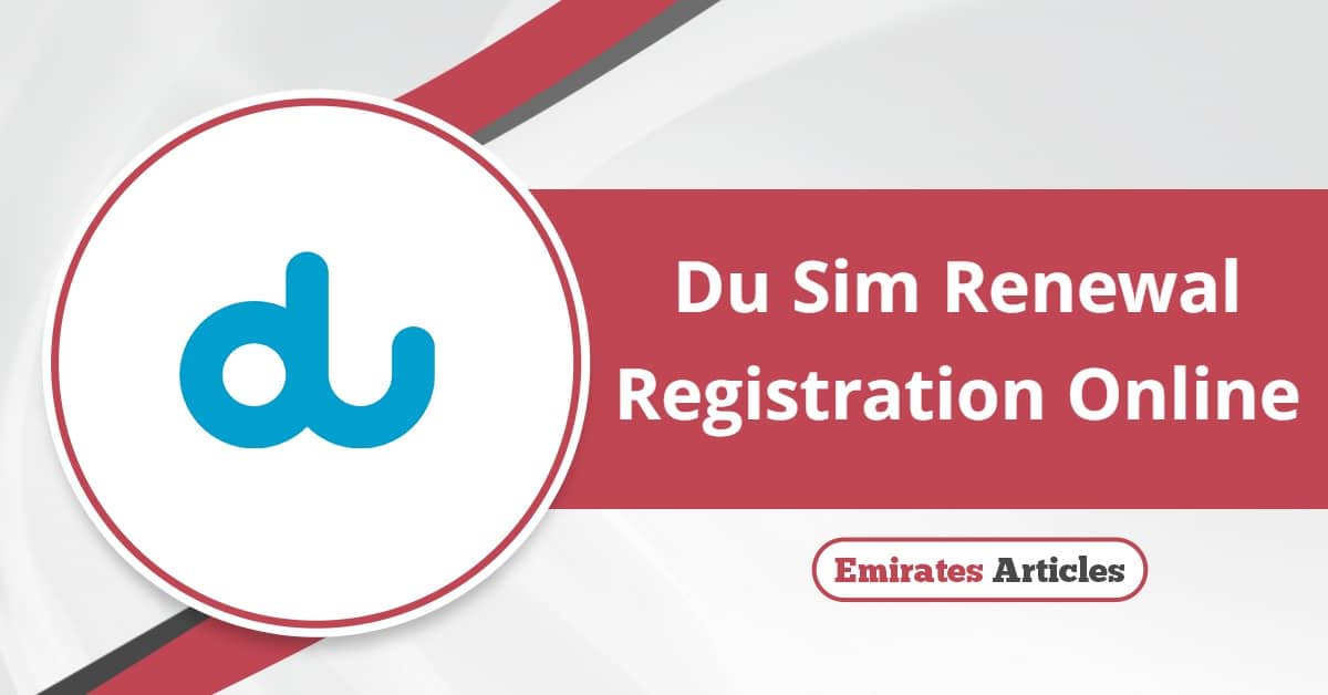 Du Sim Renewal Registration Online